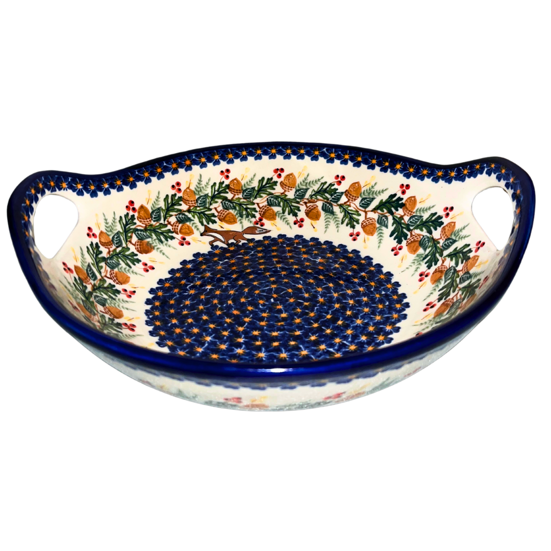 kalich polish pottery 20 oz pitcher 446 fox & acorns - Polish